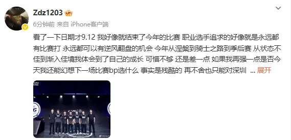 开云体育下载官网-Zdz发文告别2025赛季:谢谢今年大家的陪伴zdz想一直打下去